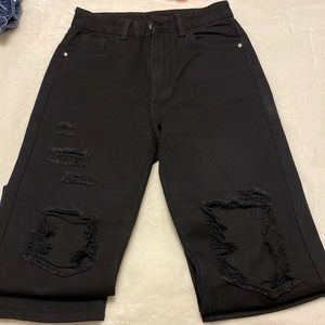 High wasted straight jeans